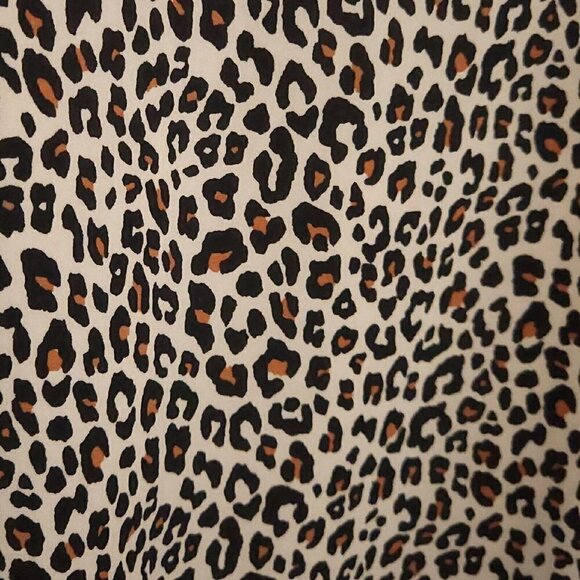 Loft Womens Tan Black Leopard Print Petite Swing Tank - Picture 3 of 4